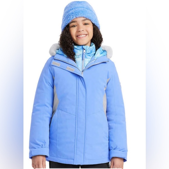 Girls 3pc Jacket w/ Beanie Gerry Youth Systems Light Blue Jacket Sz 5/6 Sz7/8 - Picture 8 of 10